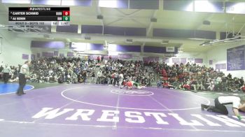 Boys 192 lbs Semifinal - AJ Eden, Red Bluff Boys vs Carter Schmid, Durham Boys