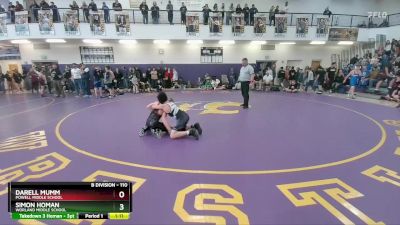 110 lbs Quarterfinal - Simon Homan, Worland Middle School vs Darell Mumm, Powell Middle School