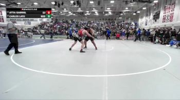 Boys 285 lbs Cons. Round 3 - Attia Gabriel, San Lorenzo Valley Boys vs Carlos Latu, Woodside Boys