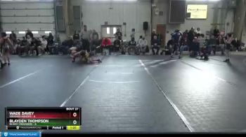 56 lbs Round 7 (8 Team) - Blayden Thompson, NCWAY Crusaders vs Wade Davey, Vougars Honors