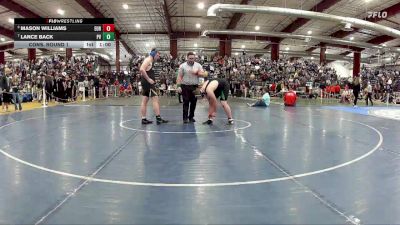 285 lbs Cons. Round 1 - Mason Williams, Eureka vs Lance Back, Pahranagat Valley