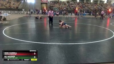 90 lbs Semifinal - Bo Wagner, Stars Wrestling Club vs Odin Harrell, Wildcats Wrestling