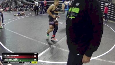 160 lbs Round 4 (6 Team) - Noah Gonzalez, Kansas Cobra vs Jamison Myers, South Dakota Thunder