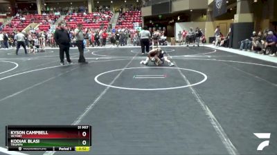 80 lbs Semifinal - Kodiak Blasi, Triumph vs Kyson Campbell, Victory