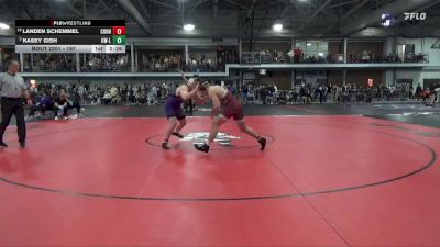 197 lbs Champ. Round 2 - Landen Schemmel, Cornell College vs Kasey Gish, Wisconsin-La Crosse