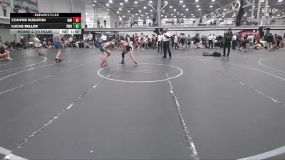 130 lbs Round 2 (10 Team) - Cooper Rushton, Iron Horse White vs Lucas Miller, Pride WC