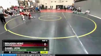 120 Boys Champ. Round 2 - Braaden Heinz, Brighton Highschool vs Daniel Leon, Betterman Elite Wrestling