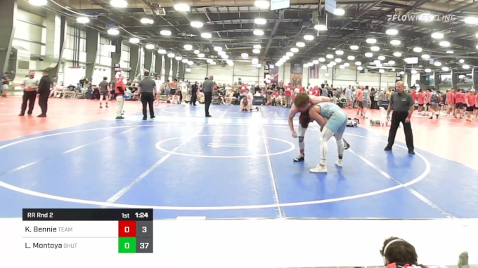 182 Lbs Rr Rnd 2 Kael Bennie Team Utah Arches Vs Logan Montoya Team