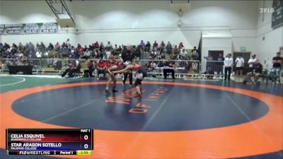 103 lbs Quarterfinal - Celia Esquivel, Bakersfield College vs Star Aragon Sotello, Palomar College