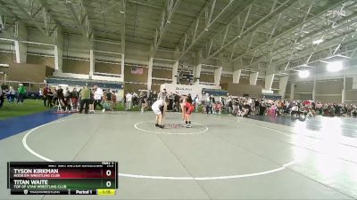 135 lbs Round 1 - Titan Waite, Top Of Utah Wrestling Club vs Tyson Kirkman, Hook`Em Wrestling Club