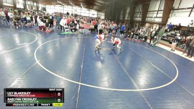 110+ Quarterfinal - Lily Blakesley, Champions Wrestling Club vs Raelynn Crossley, Green Canyon Wrestling Club