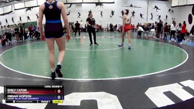 124 lbs Cons. Round 4 - Miriam Hopson, Grand Valley State University vs Emily Caton, Otterbein University