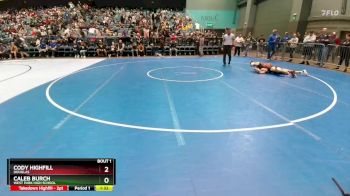 120 lbs Prelim - Cody Highfill, Douglas vs Caleb Burch, West Park High School
