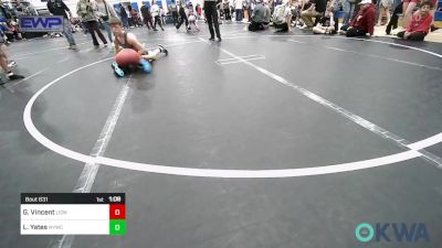 105/110 lbs Quarterfinal - Gage Vincent, Lions Wrestling Academy vs Lucas Yates, Newcastle Youth Wrestling