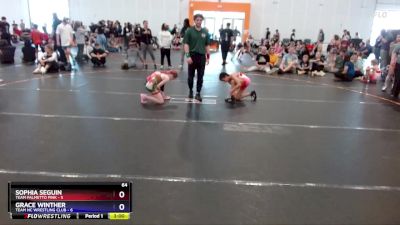 64 lbs Round 1 (4 Team) - Sophia Seguin, Team Palmetto Pink vs Grace Winther, Team NC Wrestling Club