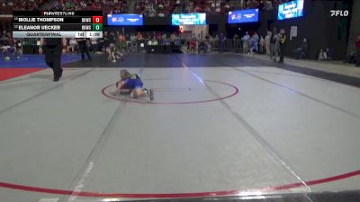 57 lbs Quarterfinal - Eleanor Uecker, Stillwater Gladiators vs Mollie Thompson, Riverton USA Wrestling