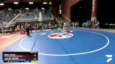 57 lbs Semifinal - Roxy White, Thermopolis Wrestling Club vs Ashlee Vegors, Green River Grapplers Wrestling