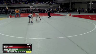 75 lbs Champ. Round 1 - Brody Schroeder, Z-M (Zumbrota/Mazeppa) vs Qc Schuldt, UNITED