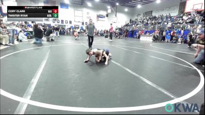 46 lbs Consi Of 16 #2 - Cory Clark, Norman Grappling Club vs Twister Ryan, Noble Takedown Club