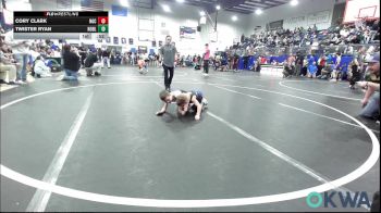 46 lbs Consi Of 16 #2 - Cory Clark, Norman Grappling Club vs Twister Ryan, Noble Takedown Club