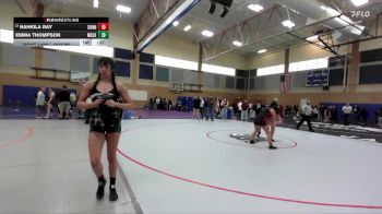 155lbs Cons. Round 4 - Nahkila Ray, Sunnyside (Girls) vs Emma Thompson, Moses Lake (Girls)