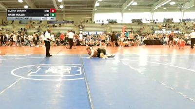 220 lbs Round Of 32 - Elijah Brown, TDWC Maniacs Blue - HSB vs Nash Mullis, All American Wrestling Club - HSB