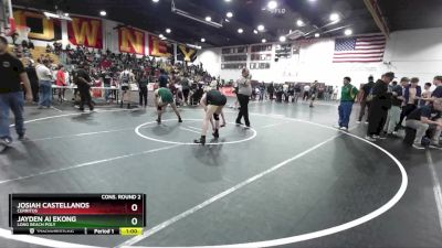 144 lbs Cons. Round 2 - Josiah Castellanos, Cerritos vs Jayden Ai Ekong, Long Beach Poly