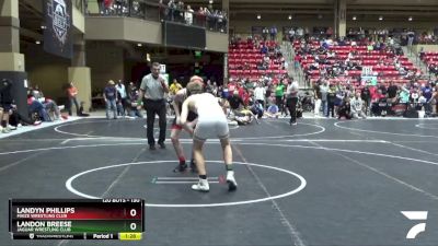 130 lbs Quarterfinal - Landyn Phillips, Maize Wrestling Club vs Landon Breese, Jaguar Wrestling Club