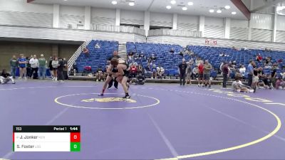 153 lbs Cons. Round 3 - Jake Jonker, Kenowa vs Silas Foster, Legends Of Gold