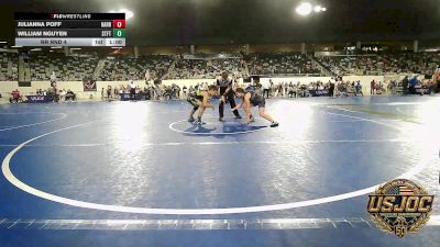 96 lbs Rr Rnd 4 - Julianna Poff, Harrah Little League Wrestling vs William Nguyen, Standfast