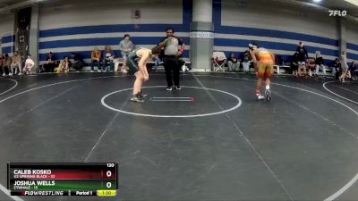 120 lbs Round 3 (8 Team) - Caleb Kosko, U2 Uprising Black vs Joshua Wells, CTWHALE