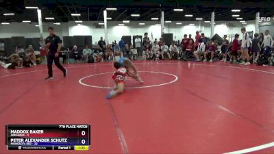 71 lbs Placement Matches (8 Team) - Maddox Baker, Arkansas vs Peter Alexander Schutz, Minnesota Red