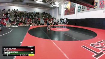 135 lbs Quarterfinal - Makena Heston, Columbine vs Maya Delaney, Arapahoe