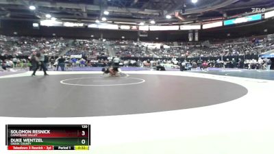 120 lbs Cons. Round 6 - Solomon Resnick, Capistrano Valley vs Duke Wentzel, Crook County