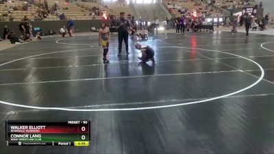 90 lbs Round 3 - Connor Lang, Wave Wrestling Club vs Walker Elliott, Riverdale Warriors