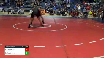 115 lbs Quarterfinal - Kaleb Cooper, Level Up vs Reichen Pruitt, Franklin County Youth Wrestling
