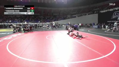 6A Boys 106 lbs Champ. Round 1 - Alberto Hernandez, Glencoe Boys vs Theodore Vohs, Roosevelt Boys