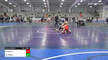 113 lbs Consolation - Hayden Myers, RI vs Miles Kohler, UT