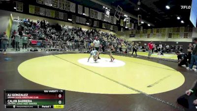 71 lbs Semifinal - Aj Gonzalez, Savage House Wrestling Club vs Caleb Barrera, Central Coast Most Wanted