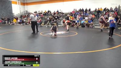 110 lbs 5th Place Match - Asher Eisenbach, North Liberty Wrestling Club vs Reece Jacobi, Springville, IA Wreslting Club