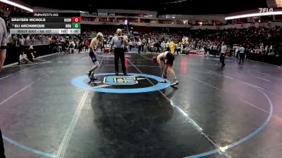 5A 107 lbs Champ. Round 1 - Eli Archibeque, Rio Rancho vs Graysen Nichols, Roswell