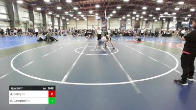 126 lbs Consi Of 16 #2 - Jacob Perry, WV vs Rylen Campbell, PA