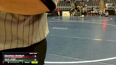 112 lbs Cons. Round 4 - Zechariah Tromblee, Nebraska Wrestling Academy vs Miles James, Siouxland Wrestling Academy