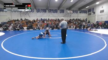 142 lbs Champ. Round 2 - Thomas Obrero, Soquel vs John Stoner, Aptos