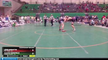 215 lbs Semis & 1st Wb (8 Team) - Dustin Edenfield, Camden County vs John Boratyn, Mill Creek