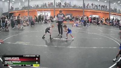 40 lbs Quarterfinal - Mason Pressley, LWC: Raiders vs Logan Aponte, Legacy Elite Wrestling