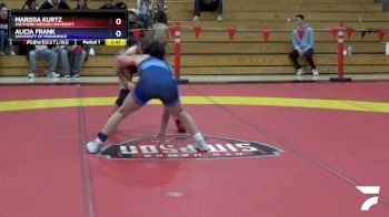 117 lbs Semifinal - Alicia Frank, University Of Providence vs Marissa Kurtz, Southern Oregon University
