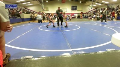 52 lbs Consi Of 8 #1 - Tobias Daniels, Checotah Matcats vs Eli Wagoner, Beggs Youth Wrestling Program