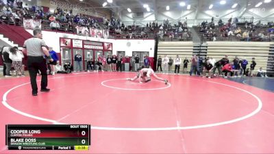 106 lbs Cons. Round 5 - Cooper Long, Clinton Prairie vs Blake Doss, Dragon Wrestling Club