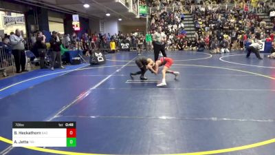 72 lbs Round Of 32 - Bradley Heckathorn, Bad Karma vs Aiden Jette, Tri-State Hammers